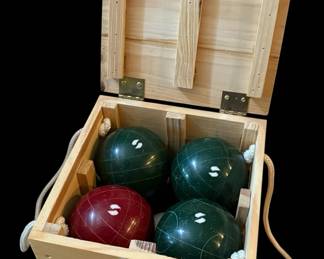 Sportcraft Heritage Collection Bocce Ball Set in Wooden Crate