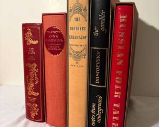 Heritage Press Russian Books Dostoyevsky, Tolstoy, And More