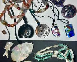 Bold, Chunky Stone, Glass Beaded Statement Jewelry