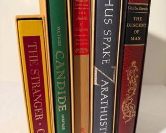 Vintage Hardback Heritage Press Books The Descent Of Man, The Stranger,  More