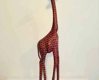Large Wood Giraffe Made In Kenya