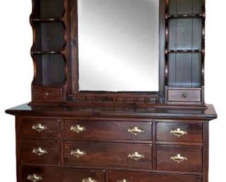 Ethan Allen Pine Dresser with Mirror, Old Tavern Collection