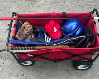 Baseball Training Equipment And Collapsible Wagon 