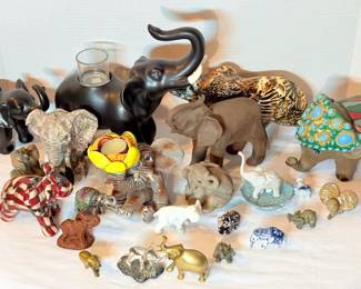 Huge Lot Of Elephant Figurines