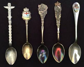 Souvenir Spoons One Is Sterling Silver