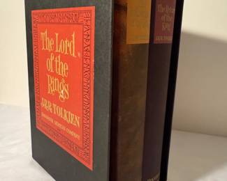 Vintage Hardback Houghton Mifflin Co J.R.R. Tolkien Lord Of The Rings 2 3 