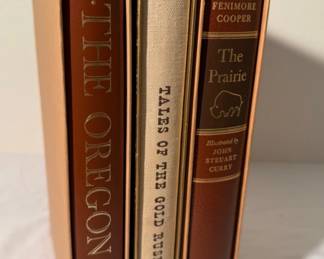 Vintage Hardback Heritage Press Books The Oregon Trail, The Prairie,  Tales Of The Gold Rush 