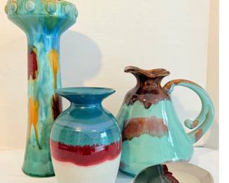 Ceramic Vase, Pitcher, Puller Candle Holder, Small Dish