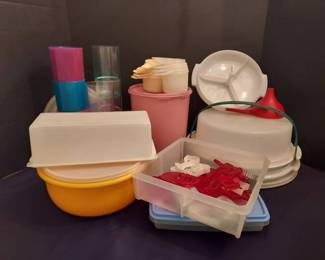 Vintage Cookie Cutters, Tupperware Canister Set, Bowls, Cups More