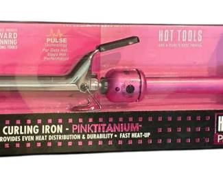 Hot Tools Pink Titanium Hair Curling Iron New