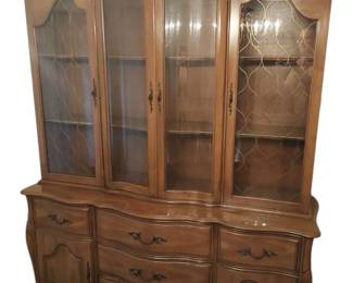 French Provincial China Cabinet
