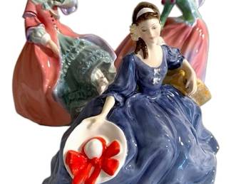Three Royal Doulton Bone China Porcelain Ladies