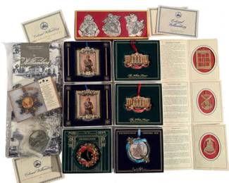 White House, Gorham, Colonial Williamsburg Ornaments 