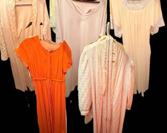 Five Vintage Dresses, Nightgowns, Robes Vanity Fair Size Small