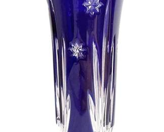 Design Guild Cobalt Blue CuttoClear Starburst Vase