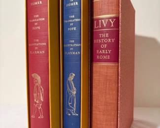 Vintage Heritage Press Books By Homer Liby The Iliad, The Odyssey,  The History Of Early Rome