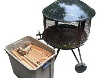 Heatwave Portable Fire Pit With Scrap Wood