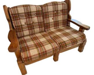Vintage Plaid Loveseat 