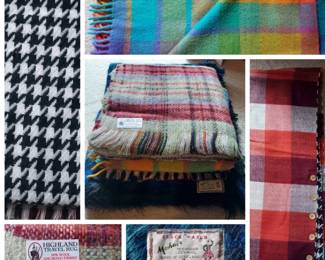 Black Watch Wool Mohair Throw, Highland Travel Rug  Other Plaid Throws