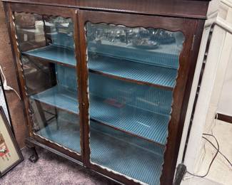 Ball in Claw Mahogany Curio 