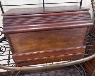 Early Singer Sewing Machine in Wooden Case