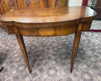Inlaid Mahogany Game Table