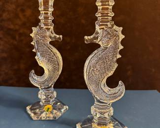 Waterford - Sea Horse Candle sticks