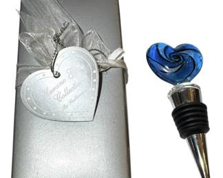 Blue Murano Glass Wine Stopper