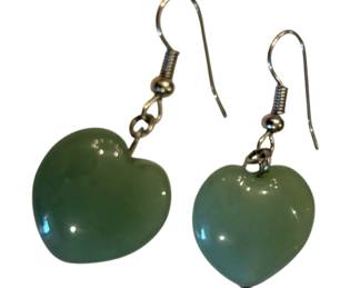 Jade Heart Earrings