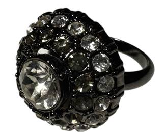 Premier Designs Gunmetal Rhinestone Ring