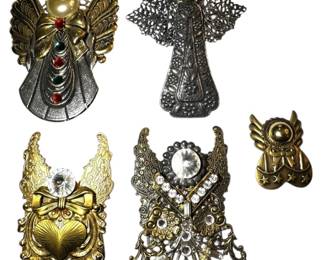 Signed Jane Angel Brooches
