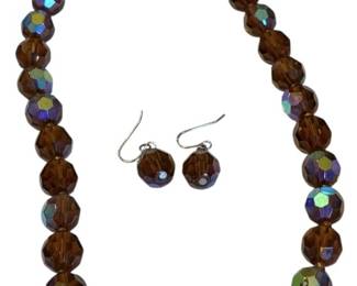 Vintage Esmore Brown Iridescent Set