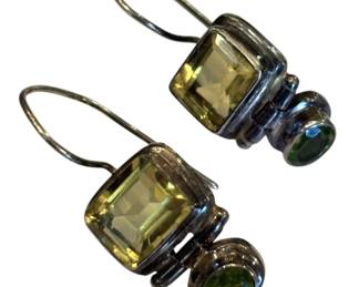 Sterling 925 Citrine Earrings