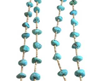 Turquoise Nugget Shell Necklace