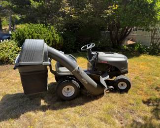 Working riding lawn mower
