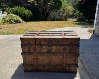 Antique steamer trunk