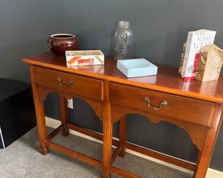Cherrywood- toned sofa table