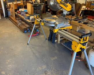 Mitre arm saw.