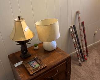 Lamps and side table