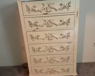 Gorgeous carved cream dresser