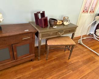Old vanity and side table