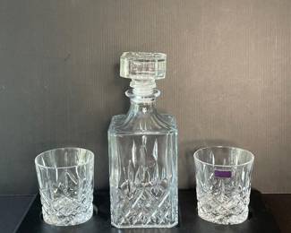 Waterford decanter & rocks glasses