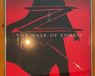 Framed movie poster, The Mask of Zorro
