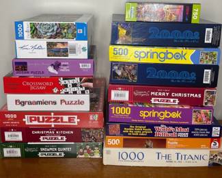 Large collection of puzzles