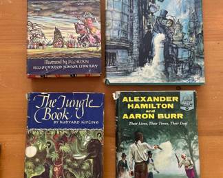 Vintage books: King Arthur, The Jungle Book, A Christmas Carol, Their Lives Their Times Their Deal