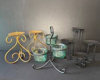 Collection of candleholders