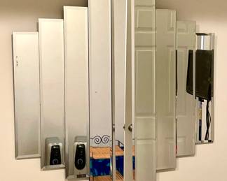 9 panel deco mirror
