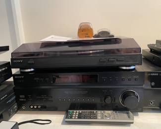 Sony turntable & Surround Sound AM/FM Audio/Video Receiver