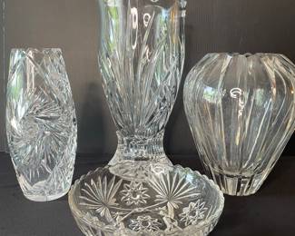 Cut Crystal & glass vases