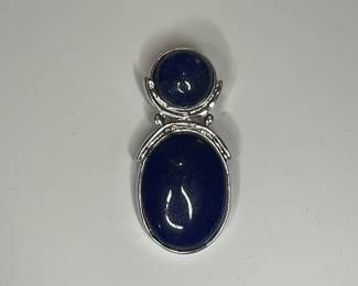 Sterling lapis pendant